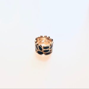 Black and Gold Statement Rings Size 8
